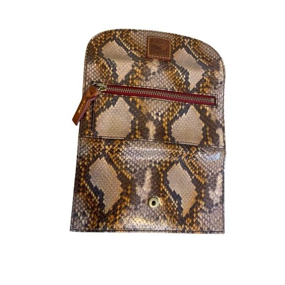 DOONEY & BOURKE Snakeskin Python Leather Envelope Wallet - Picture 4 of 11